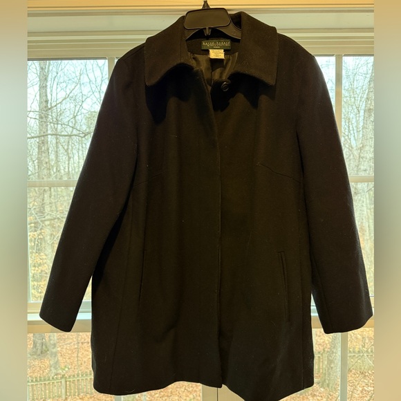 Harve Benard Jackets & Blazers - Vintage 90s Harvé Benard Wool Coat Women’s 20W Black Minimalist Classic